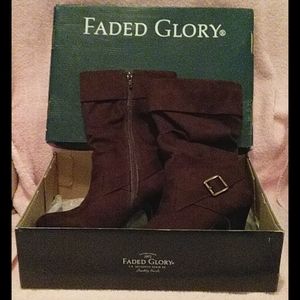 FADED GLORY MID CALF DRESSY BOOT